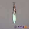 Pendule Bâton Aventurine Verte, pendule en pierre naturelle pour harmoniser le chakra du cœur et équilibrer les émotions affectives.