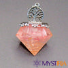 Pendule Orgonite Quartz Rose, pierre d’apaisement pour harmoniser le chakra du cœur et favoriser l’amour de soi et la confiance intérieure.