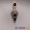 Pendule Pierre Obsidienne Noire, pierre semi-précieuse protectrice pour éloigner les énergies négatives et sécuriser votre pratique en radiesthésie.