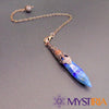 Pendule Bâton Lapis Lazuli, outil de radiesthésie précis pour développer l’expression personnelle et favoriser une introspection profonde.