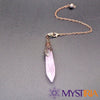 Pendule Bâton Quartz Rose, amplificateur vibratoire puissant pour calmer l’esprit, apaiser les tensions et favoriser la confiance en soi.