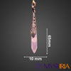 Pendule Bâton Quartz Rose, pendule divinatoire pour canaliser des réponses claires, purifier l’aura et favoriser un équilibre énergétique doux.