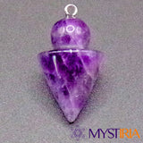 Pendule Cône Améthyste pour radiesthésie pour précision intuitive