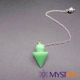 Pendule Cône Aventurine Verte pour utilisation intuitive et confiance intérieure