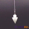 Pendule Cône Cristal de Roche pour rituel énergétique et méditation
