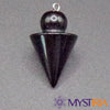 Pendule Cône Obsidienne Noire pour radiesthésie et pour protection énergétique