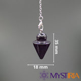 Pendule Cône Obsidienne Noire : bouclier énergétique , 35mm x 18mm