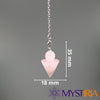 Pendule Cône Quartz Rose pour séance de radiesthésie, 35mm x 18 mm
