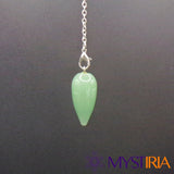 Pendule de radiesthésie suspendu en aventurine verte – outil spirituel précis