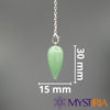 Dimensions pendule goutte d’eau aventurine verte : 30 mm x 15 mm – pierre naturelle 