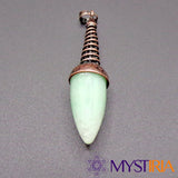 Pendule goutte d’eau en aventurine verte et laiton - Mystiria