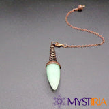 Pendule de radiesthésie goutte d’eau - aventurine verte naturelle"