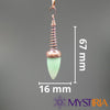 Dimensions du pendule aventurine verte : 67 mm x 16 mm - Mystiria