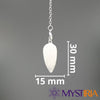 Dimensions pendule Cristal de Roche : 30 mm x 15 mm – pierre naturelle goutte d’eau