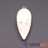 Pendule en Howlite naturelle – forme goutte d’eau pour radiesthésie et divination