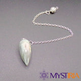 Pendule en labradorite forme goutte d'eau idéal divination et protection