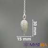 Dimensions pendule goutte d'eau en labradorite 30 mm par 15 mm