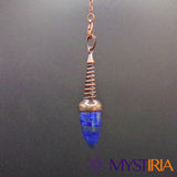 Pendule vertical en lapis lazuli - spirale laiton