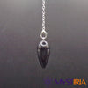 Pendule de radiesthésie suspendu – Obsidienne Noire Mystiria