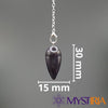 Dimensions du pendule goutte d'eau en Obsidienne Noire – 30 mm x 15 mm