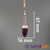 Dimensions pendule obsidienne noire : 67 mm x 16 mm - Mystiria