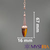 Dimensions pendule œil de tigre : 67 mm x 16 mm - Mystiria