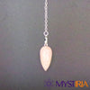 Pendule de radiesthésie suspendu – Quartz Rose Mystiria