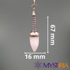 Dimensions pendule quartz rose : 67 mm x 16 mm - Mystiria