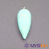 Pendule Goutte d’Eau en Turquoise Mystiria – vue de face