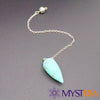 Pendule divinatoire en Turquoise avec chaîne – Mystiria