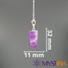 Dimensions pendule hexagonal améthyste – 32 mm x 11 mm – Mystiria