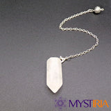 Pendule divinatoire en cristal de roche naturel amplificateur vibratoire