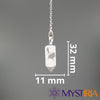 Dimensions du pendule hexagonal en howlite 32 mm x 11 mm Mystiria