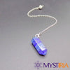 Pendule divinatoire en Lapis Lazuli avec chaîne argentée - Mystiria