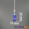 Dimensions pendule hexagonal en Lapis Lazuli 32x11mm - Mystiria