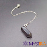 Pendule divinatoire en Obsidienne Noire avec chaîne - Mystiria