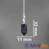 Dimensions pendule Obsidienne Noire 32x11mm - Mystiria