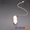 Pendule pierre Quartz Rose taillé en forme hexagonale - Mystiria