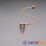 Pendule radiesthésie anneaux en position de repos – Mystiria