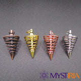 Pendule métal spirale cuivre antique - Mystiria