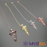 Pendule géobiologie spirale suspendu - 4 coloris Mystiria
