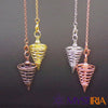 Dimensions du pendule spirale cuivre : 38 mm x 15 mm - Mystiria