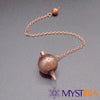 Pendule divinatoire métal témoin avec chaîne en cuivre - Mystiria