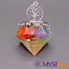 Pendule Orgonite 7 Chakras, outil énergétique puissant pour harmoniser et rééquilibrer l’ensemble des centres énergétiques du corps.