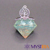 Pendule Orgonite Aigue-Marine, pierre semi-précieuse de communication pour exprimer vos pensées avec clarté et sincérité.