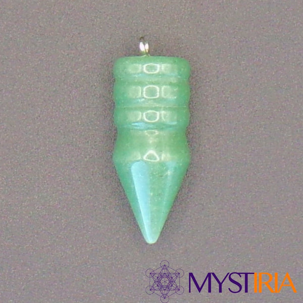 Pendule Osiris Aventurine Verte, pendule égyptien émetteur et récepteur pour équilibrer le chakra du cœur et harmoniser les émotions affectives.