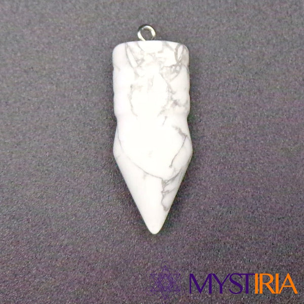 Pendule Osiris Howlite, pendule égyptien émetteur et récepteur pour stabiliser les émotions et renforcer le sens des responsabilités.
