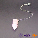 Pendule Osiris Quartz Rose, pendule énergétique de protection pour purifier l’aura, stabiliser les émotions et apaiser les tensions intérieures.