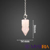 Pendule Osiris Quartz Rose, récepteur et émetteur vibratoire pour canaliser l’énergie, clarifier les pensées et favoriser l’équilibre émotionnel.