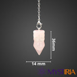 Pendule Osiris Quartz Rose, récepteur et émetteur vibratoire pour canaliser l’énergie, clarifier les pensées et favoriser l’équilibre émotionnel.